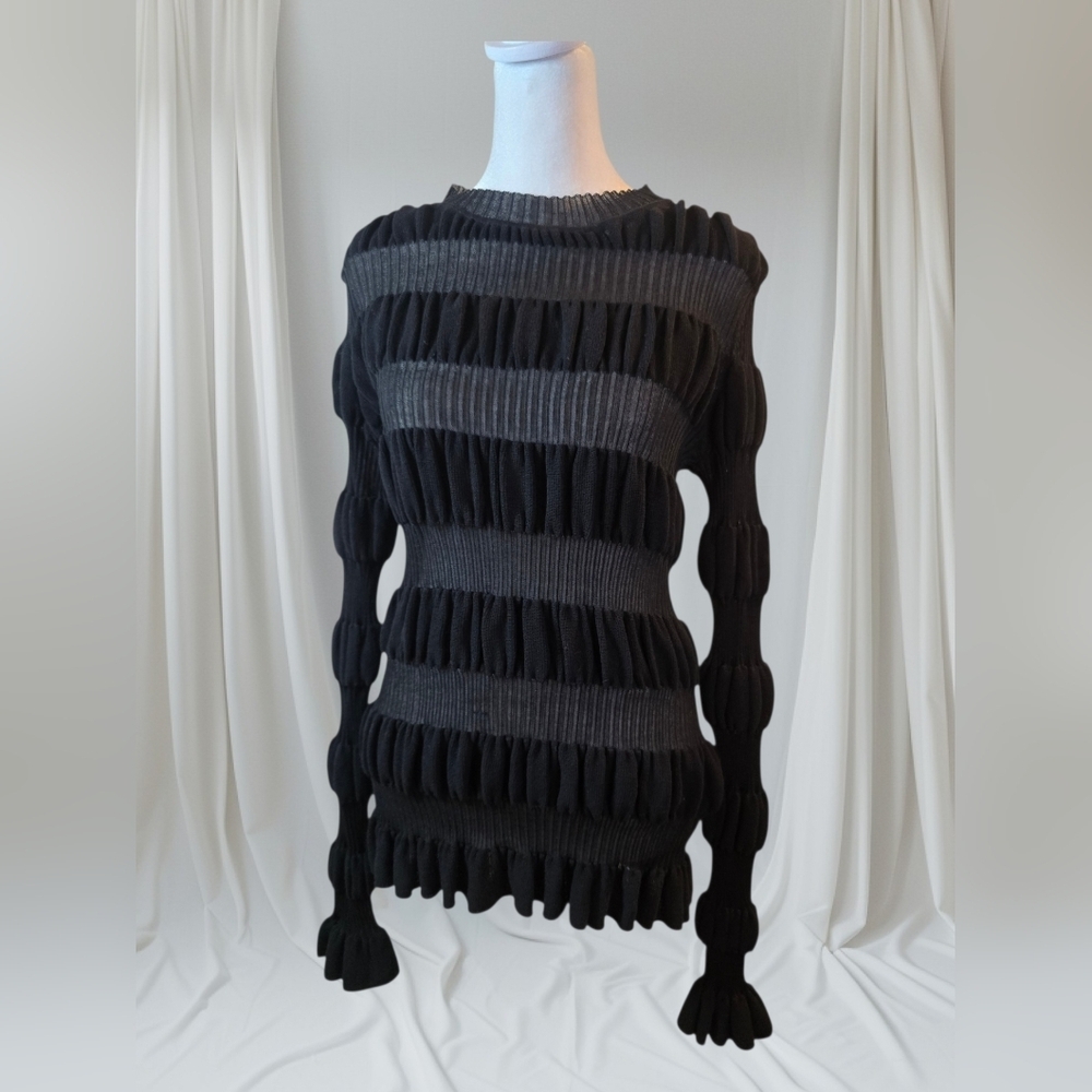 MOLLY GODDARD Black Gigi Sweater Blouse - Picture 4 of 7